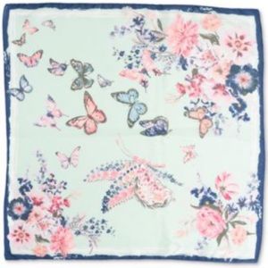 NWT INC International Concepts Butterfly Floral Bandana Square - Mint Green